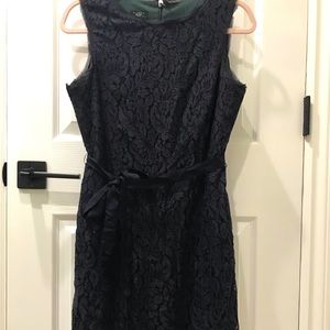 Black lace midi dress